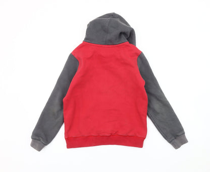 Macron Boys Red Grey NFFC Pullover Hoodie XS Football Sweatshirt