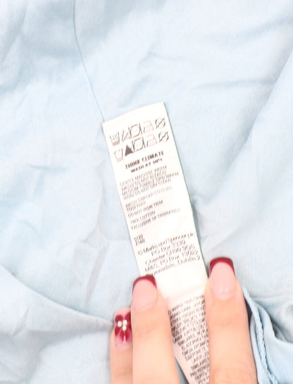 Marks and Spencer Men’s Blue Supima Cotton Polo Shirt S 1/4 Zip