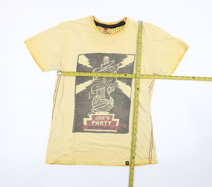 Joe Browns Men's Yellow Graphic Music T-Shirt Size S