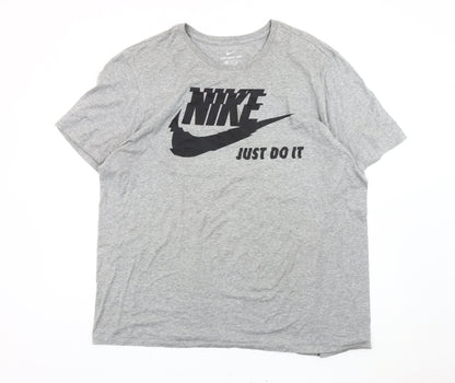 Nike Men’s Grey 2XL Athletic Fit Short Sleeve Sports T-Shirt