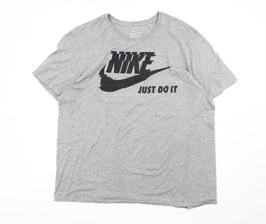 Nike Men’s Grey 2XL Athletic Fit Short Sleeve Sports T-Shirt
