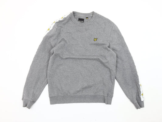 Mens UK Size M Lyle & Scott Grey Pullover Sweatshirt