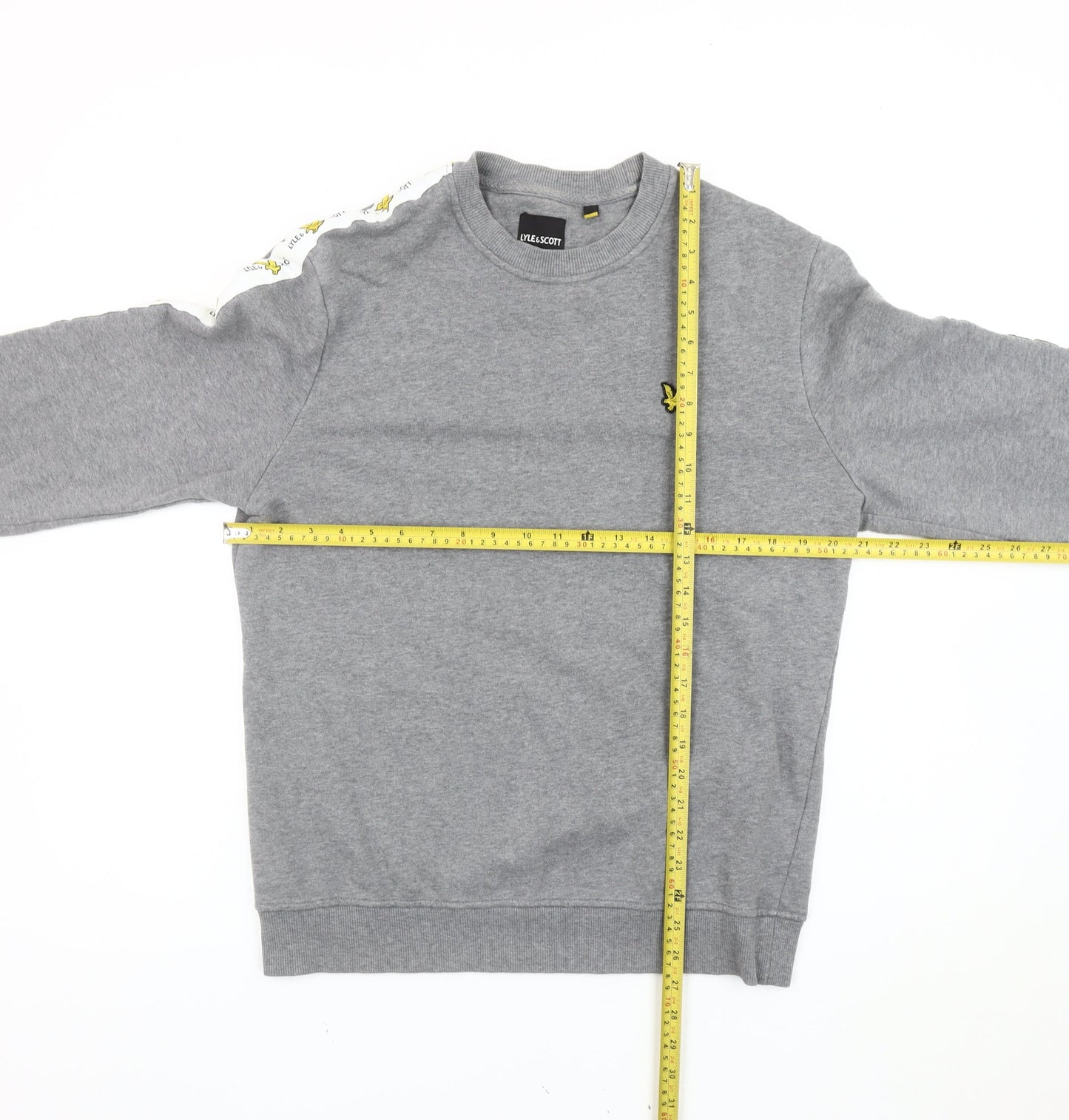 Mens UK Size M Lyle & Scott Grey Pullover Sweatshirt