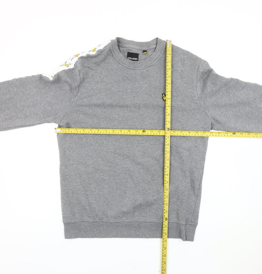 Mens UK Size M Lyle & Scott Grey Pullover Sweatshirt