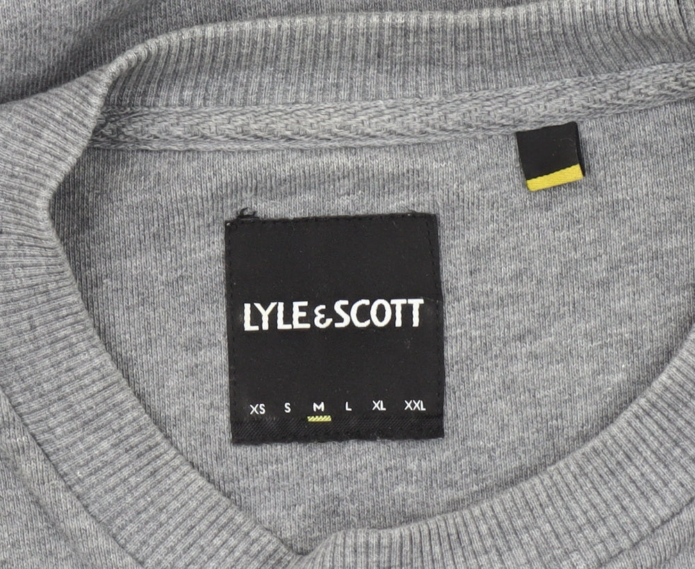 Mens UK Size M Lyle & Scott Grey Pullover Sweatshirt