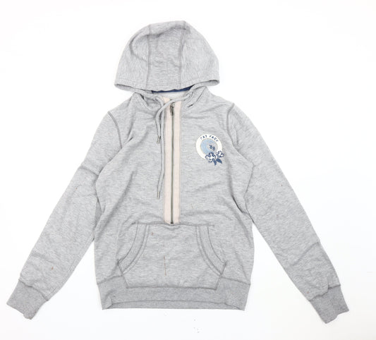 Womens UK Size 12 Fat Face Grey Pullover Hoodie