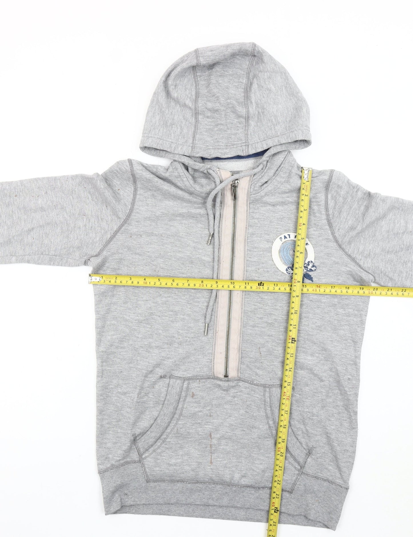 Womens UK Size 12 Fat Face Grey Pullover Hoodie