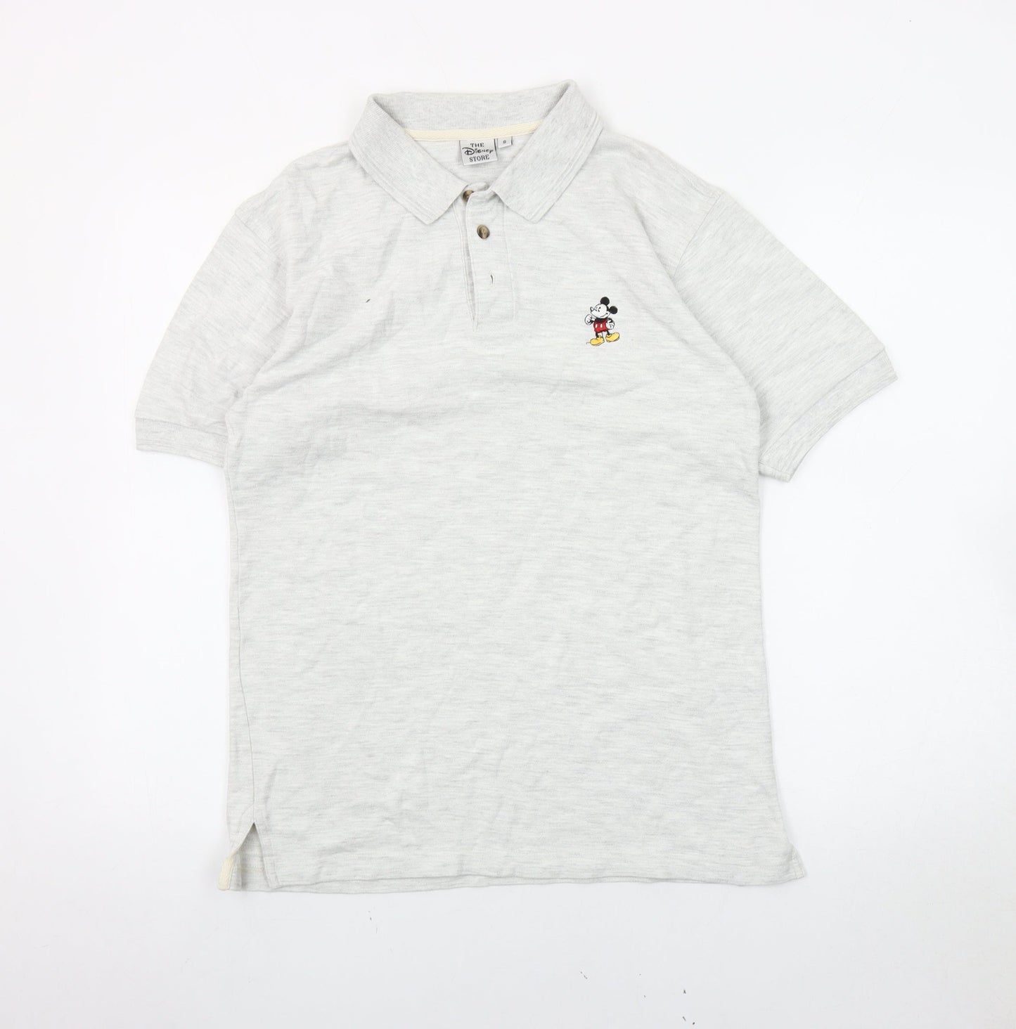 The Disney Store Men’s Grey Polo Shirt S Embroidered Mickey Logo