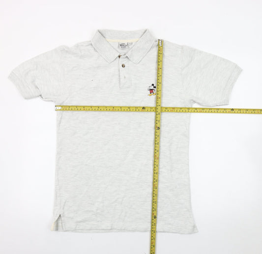 The Disney Store Men’s Grey Polo Shirt S Embroidered Mickey Logo