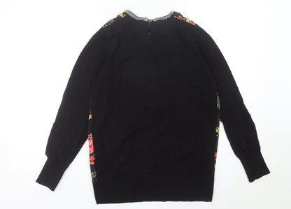 Womens UK Size S Oasis Black Pullover Jumper