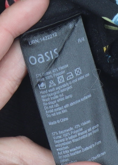 Womens UK Size S Oasis Black Pullover Jumper