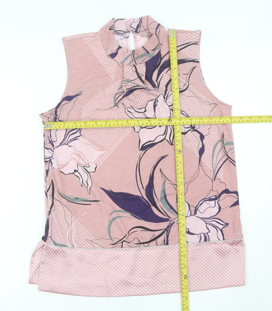 Womens UK Size 12 NEXT Pink Tunic Blouse