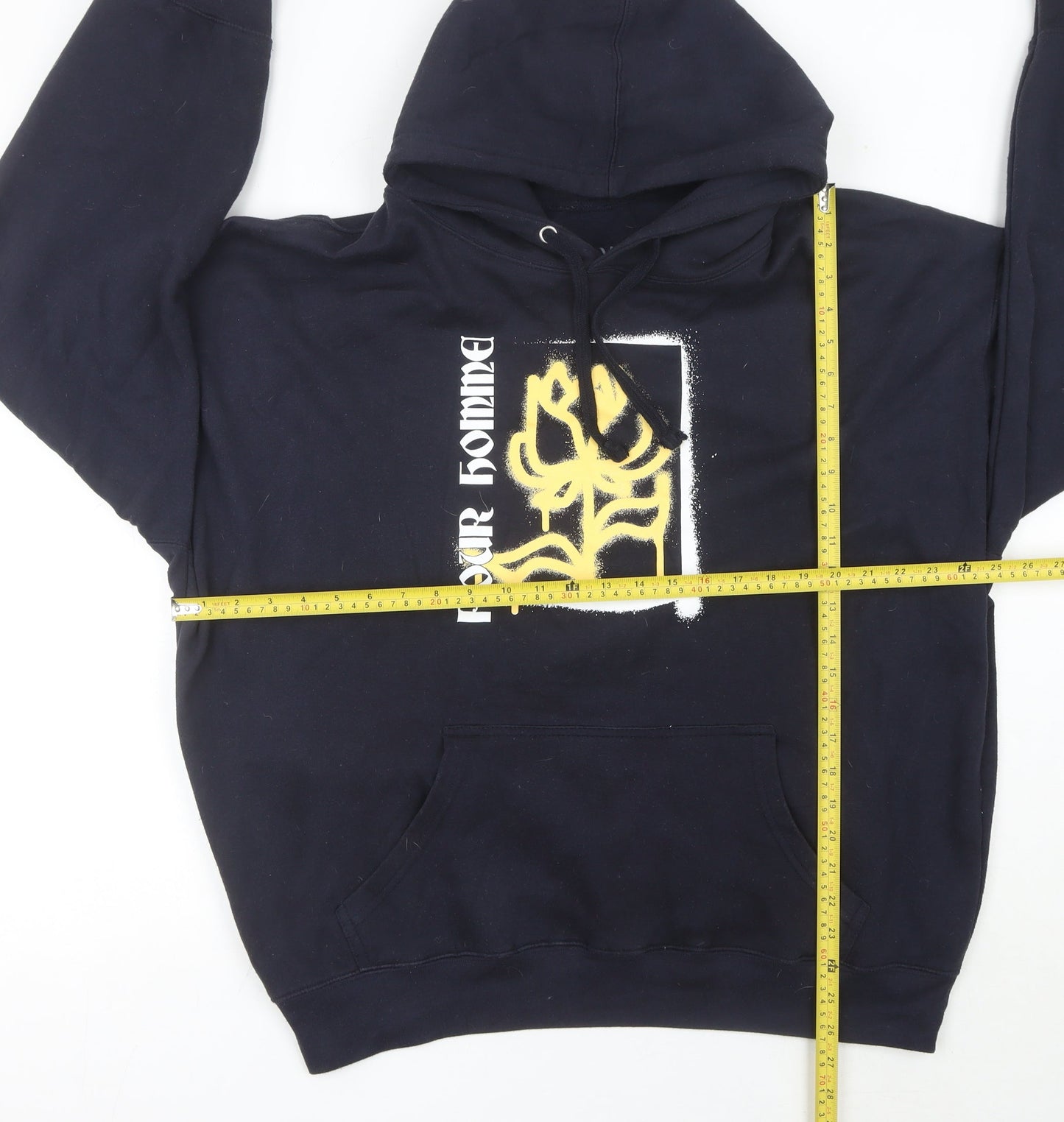 Mens UK Size L boohooMAN Black Pullover Hoodie