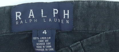 Womens UK Size 4 Ralph Lauren Classic Fit CasualBusinessTravel Black Trousers