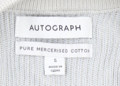 Marks and Spencer Men’s Ivory Cotton Full Zip Jumper Size S