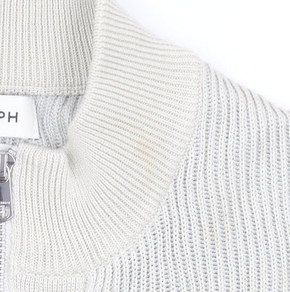 Marks and Spencer Men’s Ivory Cotton Full Zip Jumper Size S