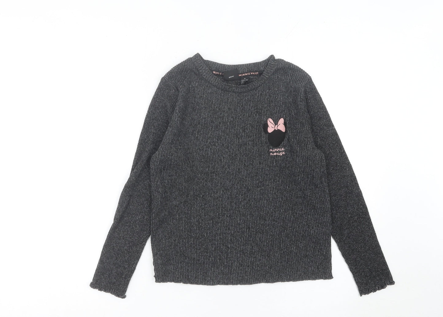 Womens UK Size 1214 Disney Grey Basic T-Shirt