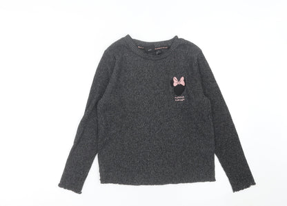 Womens UK Size 1214 Disney Grey Basic T-Shirt