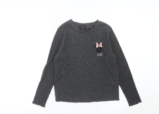 Womens UK Size 1214 Disney Grey Basic T-Shirt