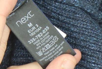 Next Men’s Blue Cable-Knit Cotton Blend Jumper Size M