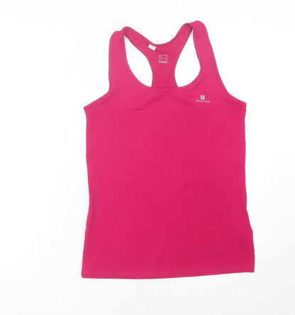 Decathlon Womens Pink Racerback Tank Top Size 12 Slim Fit Activewear