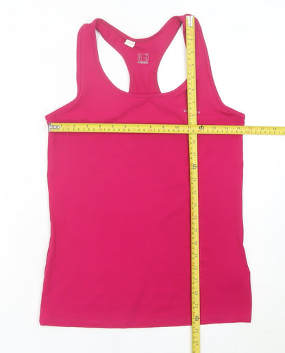 Decathlon Womens Pink Racerback Tank Top Size 12 Slim Fit Activewear