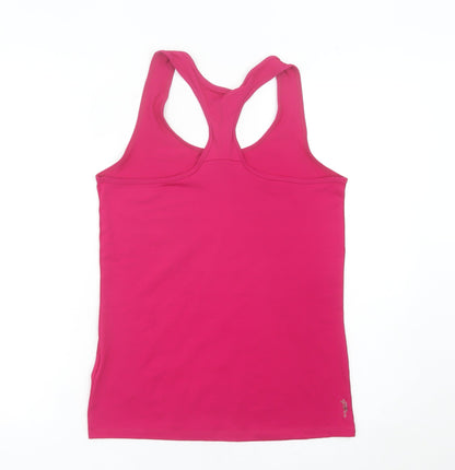 Decathlon Womens Pink Racerback Tank Top Size 12 Slim Fit Activewear