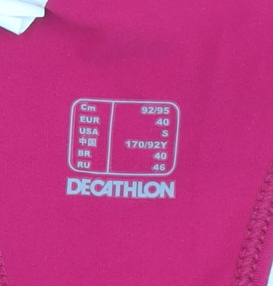 Decathlon Womens Pink Racerback Tank Top Size 12 Slim Fit Activewear