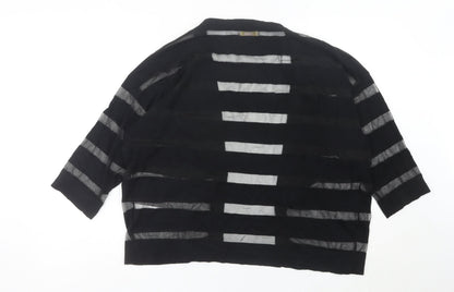 Womens UK Size 18 Plum Tree Black Cardigan Jumper