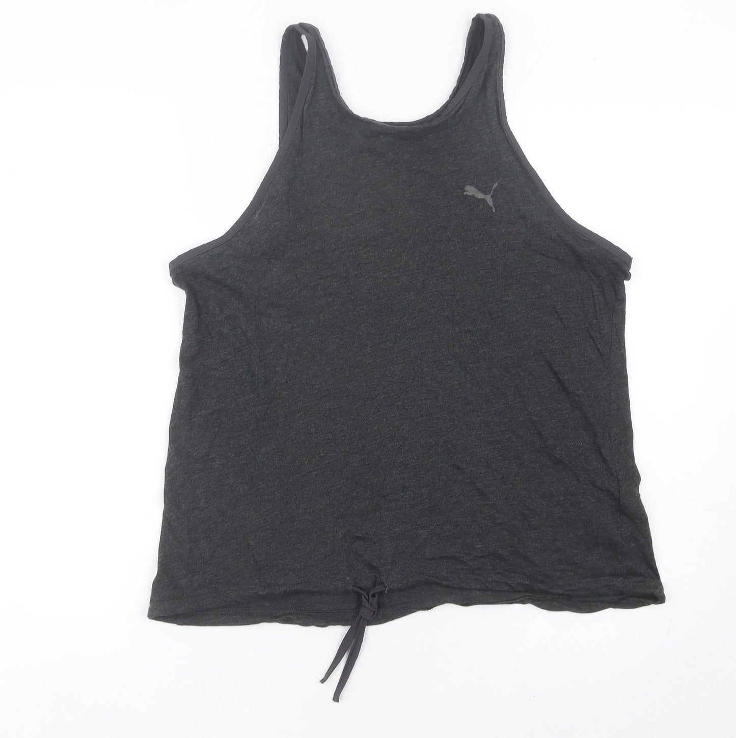 Puma Womens Grey Tank Top Size 12 Activewear Gym Yoga Sports