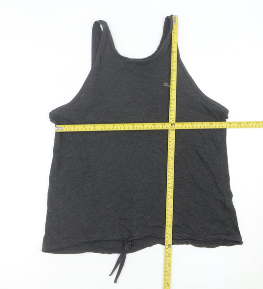 Puma Womens Grey Tank Top Size 12 Activewear Gym Yoga Sports