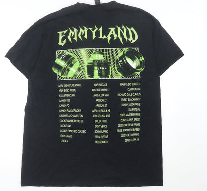 Mens UK Size L Gildan Black  T-Shirt