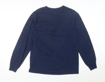 Mens UK Size M Gildan Blue  T-Shirt