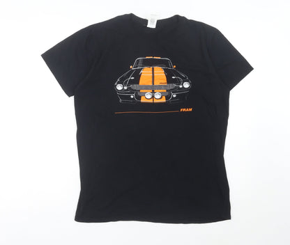 Mens UK Size M Gildan Black  T-Shirt