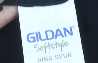 Mens UK Size M Gildan Black  T-Shirt