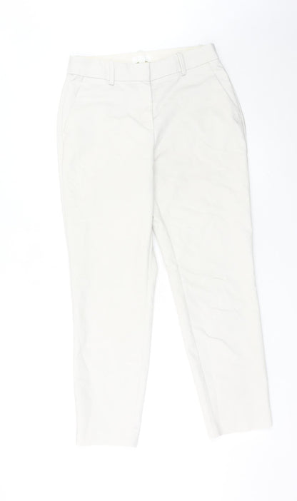 Womens UK Size 12 H&M Regular Fit Chino Ivory Trousers
