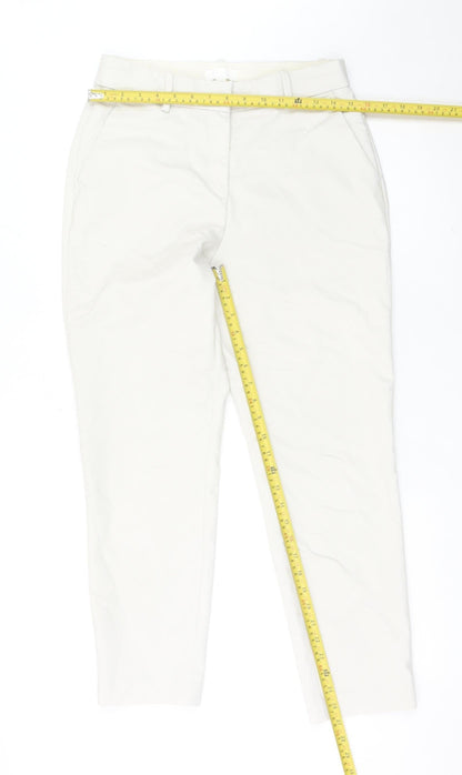 Womens UK Size 12 H&M Regular Fit Chino Ivory Trousers