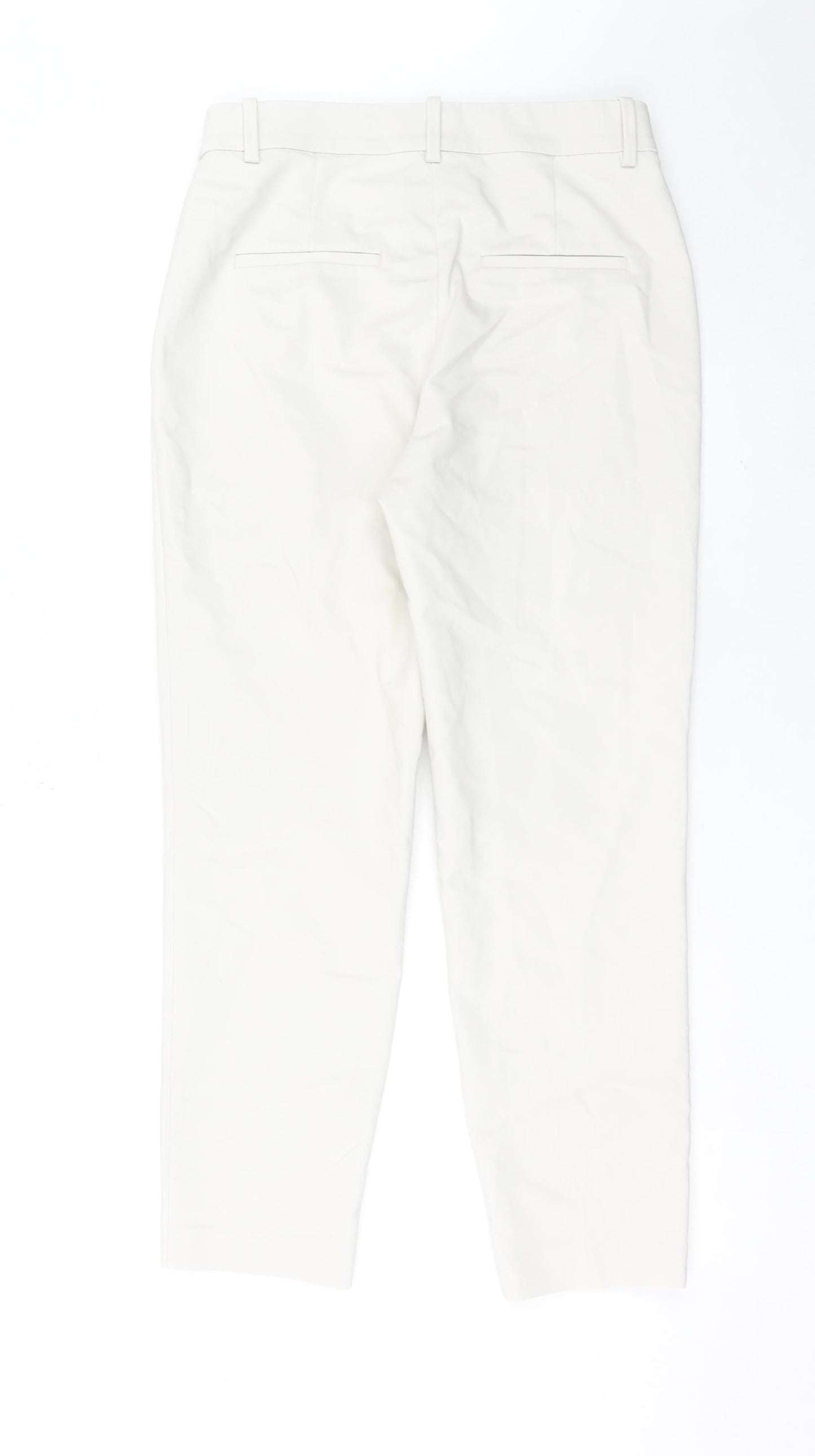 Womens UK Size 12 H&M Regular Fit Chino Ivory Trousers