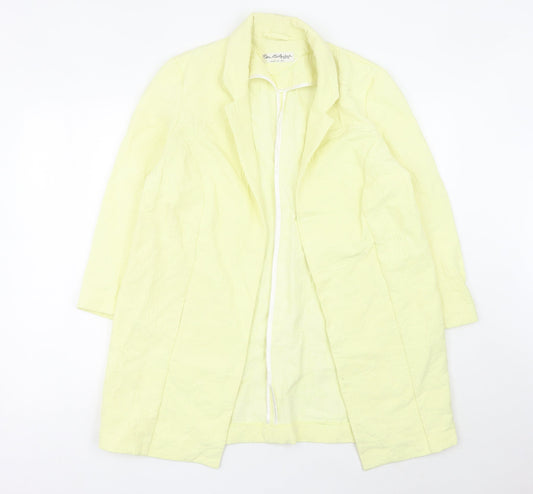Miss Selfridge Women Yellow UK 12 Lightweight Mid-Length Blazer