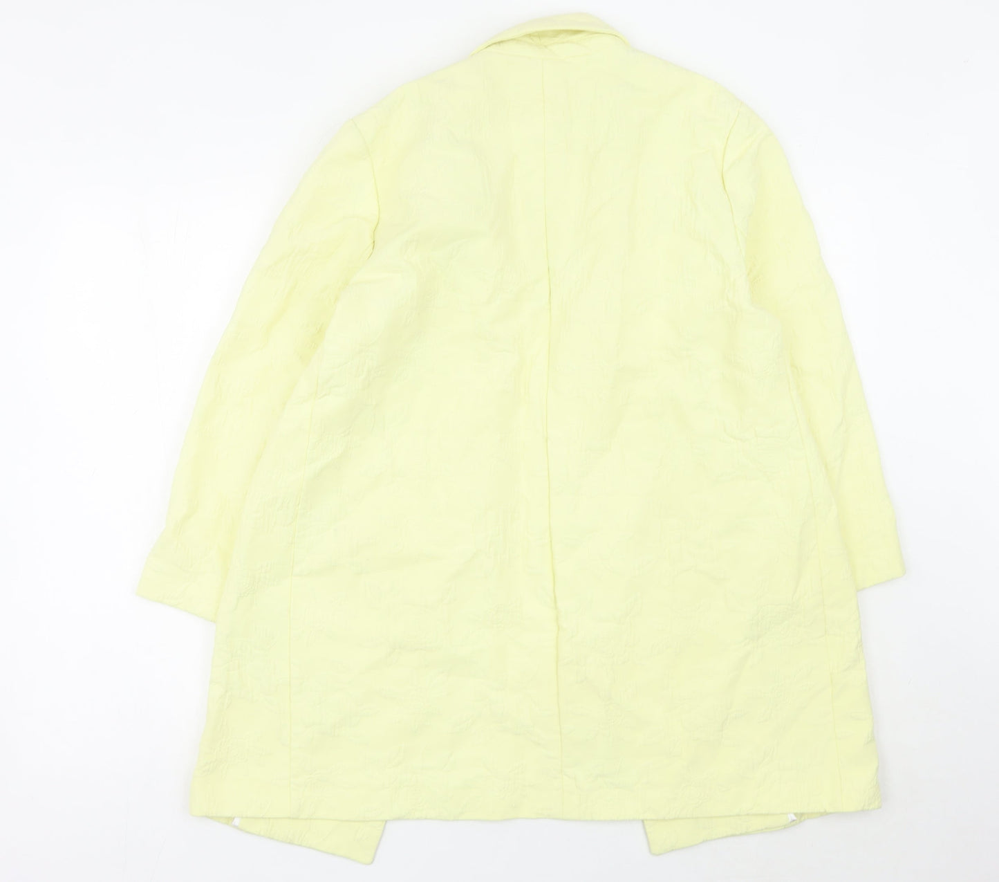 Miss Selfridge Women Yellow UK 12 Lightweight Mid-Length Blazer