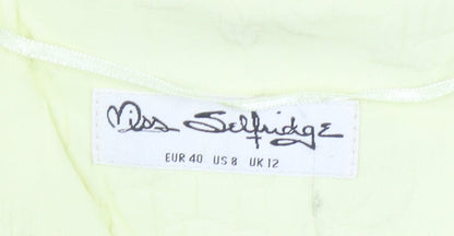 Miss Selfridge Women Yellow UK 12 Lightweight Mid-Length Blazer