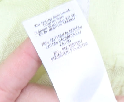 Miss Selfridge Women Yellow UK 12 Lightweight Mid-Length Blazer