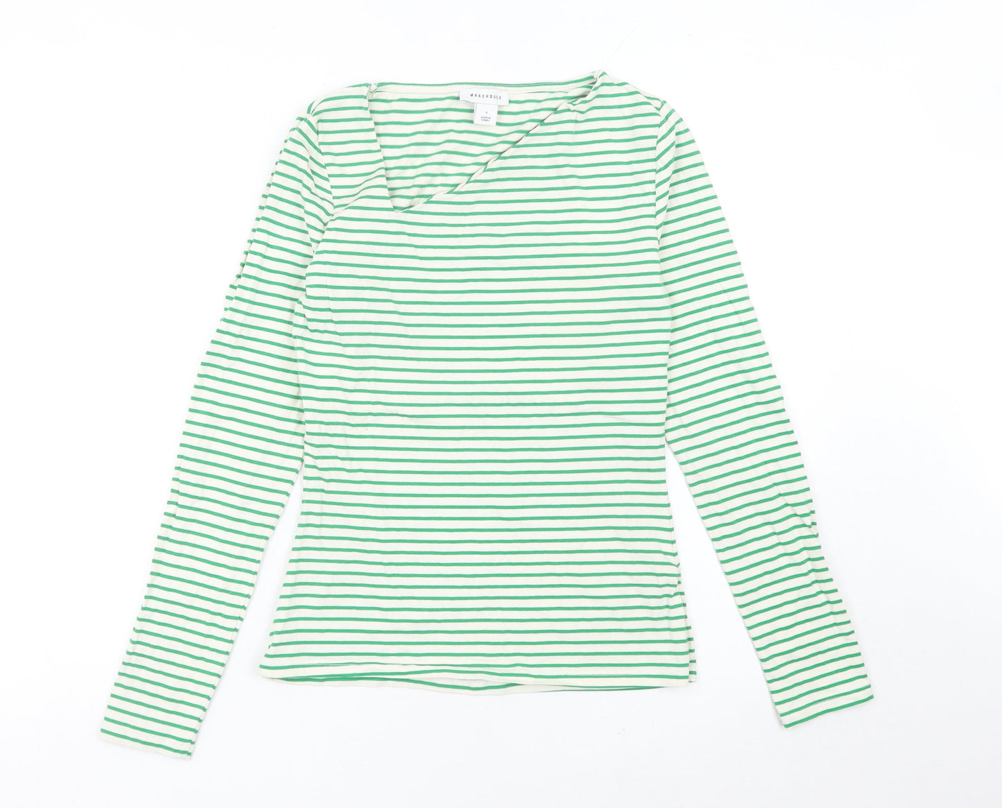 Womens UK Size S Warehouse Green Basic T-Shirt