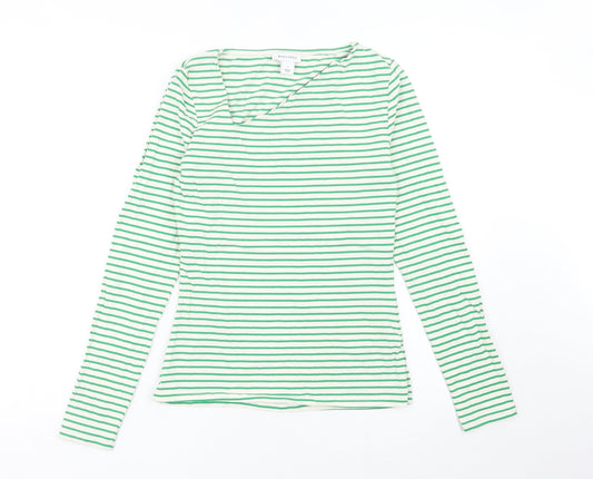 Womens UK Size S Warehouse Green Basic T-Shirt