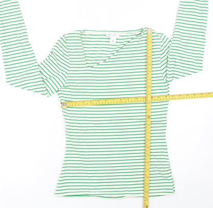 Womens UK Size S Warehouse Green Basic T-Shirt