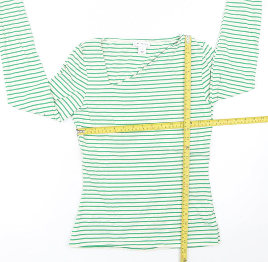 Womens UK Size S Warehouse Green Basic T-Shirt
