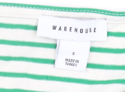 Womens UK Size S Warehouse Green Basic T-Shirt