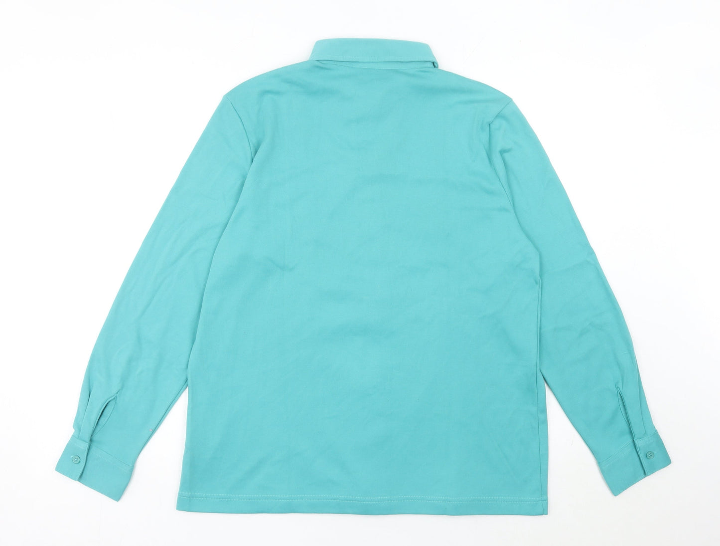 Womens UK Size 16 Collection Green Basic Button-Up