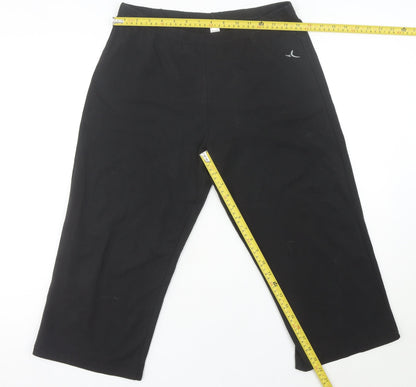 Decathlon Women’s Black Athletic Shorts Size 18 Cotton Blend