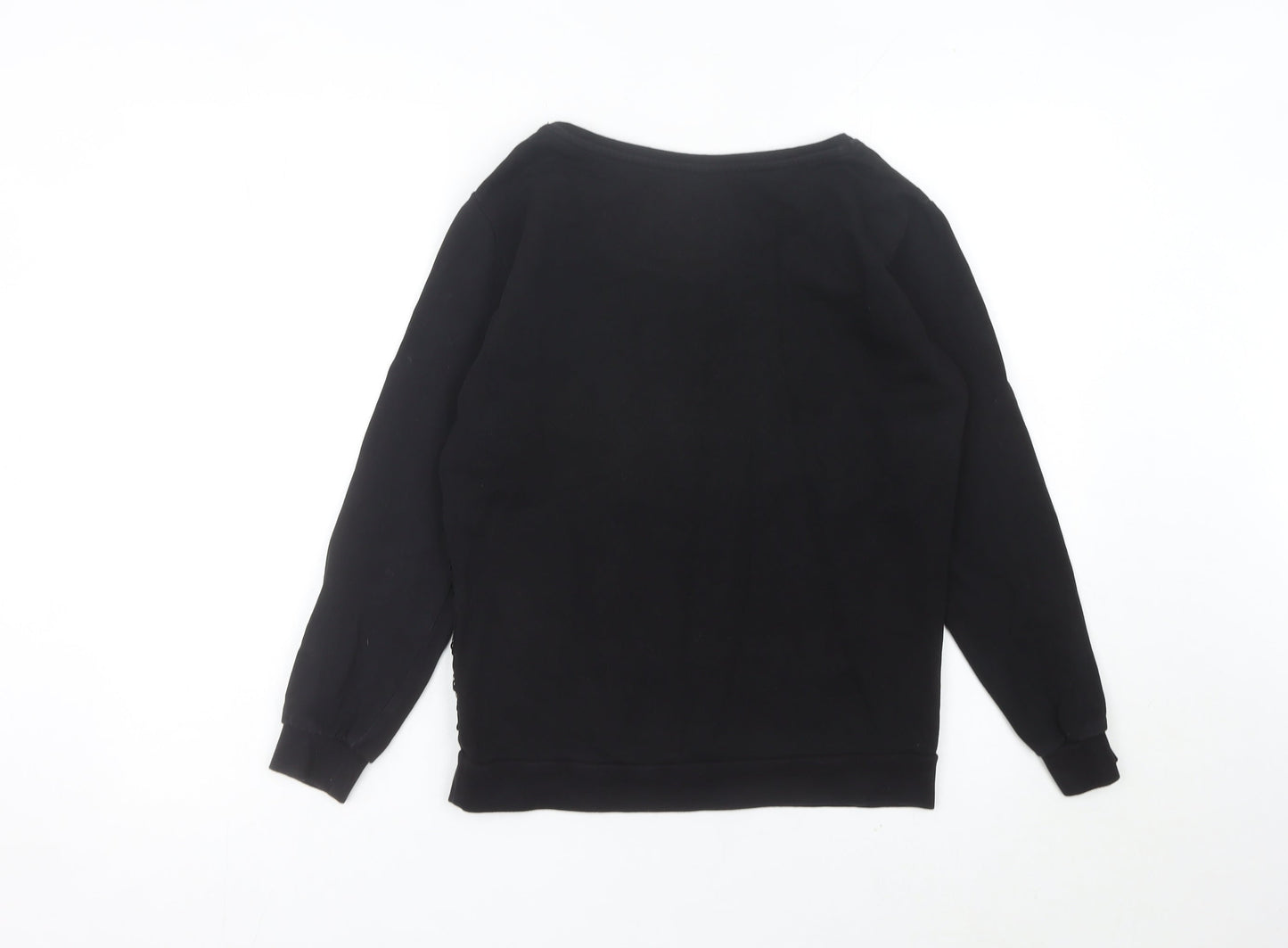 Next Women’s Black Sequin Long Sleeve Pullover Sweatshirt Size 6
